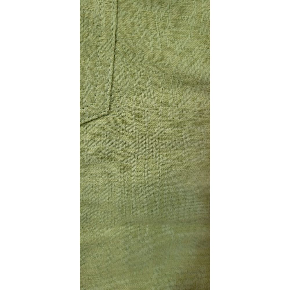 Dialogue Womens Linen Blend Lime Green Long Sleeve Patterned Jacket Dressy Large - Picture 4 of 9